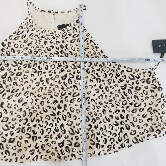 NEW!! 11. Honore PLUS SIZE 18 Tank Blouse Crop Top Curvy Animal Print Halter - Picture 10 of 13